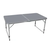Aga Zložljiva taborniška miza 120x60x54/60/70 cm Siva