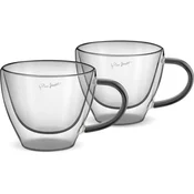 Lamart LT9117 2-delni set skodelic za kapučinoVaso, 190 ml, črna