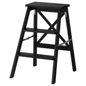 BEKVÄM Stolica sa stepenikom, crna, 63 cm