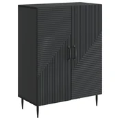 Vidaxl Strani šal Črna 66 x 34,5 x 89,5 cm Inženirski les