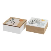 Škatle za shranjevanje v kompletu 2 ks s pokrovom/dekorativne o 20x8,5 cm – Casa Selección