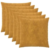 Vidaxl Prevleka za blazino 6 kos HEERLEN Rumena 70 x 70 cm Mikrofibra