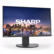 Sharp MODEL DD-EA242F, crna, 24 LCD monitor, FHD (1920x1080) DP, HDMI, DP-OUT, USB-C, VGA, podesiva visina do 150 mm