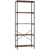 Homestar Knižna omara 5 nivojev 79x35x161 cm rjava
