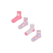 Penti Nogavice PENTI Mädchen Unicorn Carousel Baumwoll-Doppel-Sneakersocken mešane barve
