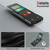 INF Elegantno Črno Ohišje z Denarnico za iPhone 16 iPhone 16 Plus, (22137298)