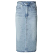 Levis za ženske. 001VH-0001 Krilo z visokim porastom Slit modro (26), Modra, Priložnostno, Bombaž, Džins