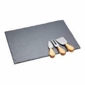 Komplet noža za sir in deske za rezanje iz skrilavca Kitchen Craft , 35x25 cm
