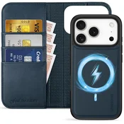 SHIELDON MagSafe snemljiv ovitek z denarnico za iPhone 17 Pro – temno modra
