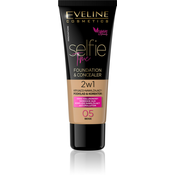 Eveline Cosmetics Selfie Time tekuci puder i korektor 2 u 1 nijansa 05 Beige 30 ml