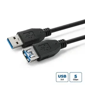 USB 3.2 Gen 1 A-A 1m M-F, črn