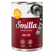 Varčno pakiranje Smilla goveji lonček 24x400 g - Govedina s piščancem
