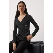 Trendyol Milla ženska bluza Tpraw26Bz00072, Srebrna-Srebrna