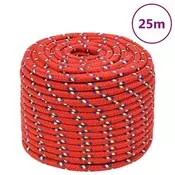 Vidaxl vidaXL Jadralna vrv, rdeča, 14 mm, 25 m, polipropilen