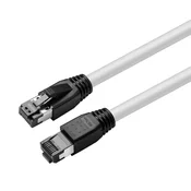 Omrežni kabel CAT8.1 S/FTP 3m bel LSZH oklopljen AWG 24