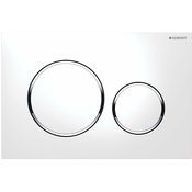 Plošča z gumboma za dva načina splakovanja GEBERIT SIGMA20, bela/kromasta - Bela/kromasta - 24 - ABS - Geberit - 246x164x12 mm