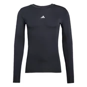 ADIDAS PERFORMANCE Funkcionalna majica TECHFIT Long Sleeve črna/bela