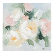 Homestar Oljna slika 100x100 cm pastelni cvetovi