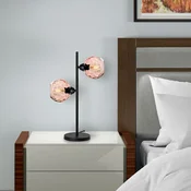 Opviq Stona lampa Benek-15-14553, 36x18x58 cm, IP20, Crna-roze
