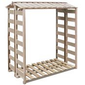 vidaXL Lopa za shranjevanje drv 150x100x176 cm impregnirana borovina