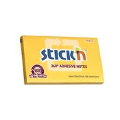 Samolepilni blok, 76x127 mm, 100 listov, STICK N 360°, rumen, 100 listov
