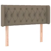 Vidaxl Vzglavje z ušesi taupe 93x16x78/88 cm blago