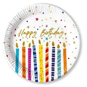 Procos Papirnati krožniki - Happy Birthday 23 cm 8 kos
