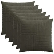 vidaXL Prevleka za blazino 6 pcs ALMELO Antracit 60 x 60 cm korduroy