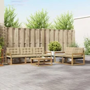 Set vanjskih sofa 6 pcs Bijela i bež 79 x 79 x 37 cm
