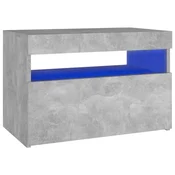 Vidaxl TV omarica z LED lučkami betonsko siva 60x35x40 cm