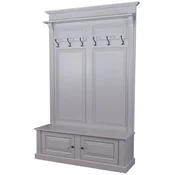 Casa Padrino country style solid wood wardrobe gray 140 x 41 x H. 210 cm - Wall wardrobe - Hall closet - Hall furniture - Wardrobe furniture - Country style furniture