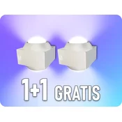 V-TAC LED stenska svetilka 2W, 200lm, dvojni svetlobni snop, bela, 1+1 gratis! Barva světla: Dnevna bela