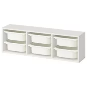 TROFAST Zidni element za odlaganje, bela/bela, 99x21x30 cm