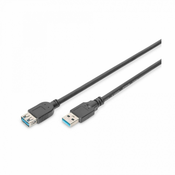 USB 3.1 Gen.1 A/A podaljšek, 3m, črn