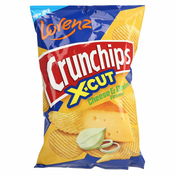 REBRASTI KROMPIRJEV ČIPS Z OKUSOM SIRA IN ČEBULE CRUNCHIPS X-CUT, LORENZ, 130G