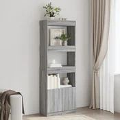 Visoka komoda boja hrasta 63x33x180 cm od konstruiranog drva