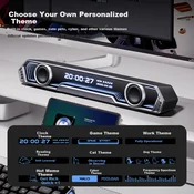 Manbuzhehuazai Halo Desktop Bluetooth zvucnik, RGB, Crni