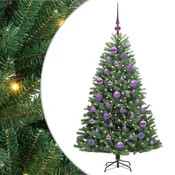 Vidaxl Umetno Zložljivo Božično Drevo Zelena 120 cm PVC in kovina