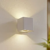 Lucande LED-stenna svetilka za zunanjo uporabo Aaron, bela, IP54, svetloba - Sodobni - Aluminij