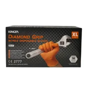 shumee Kingfa rokavice iz nitrila z debelim oprijemom, oranžne, 85 g, 50 kosov - velikost XL