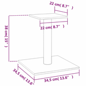 Grebalica za macke s platformom tamnosiva 38 cm
