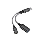 INF Vsestranski pretvornik Type-C v USB s podporo za polnjenje Black, (5000291544)