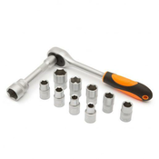 12 delni set nasadnih ključev 10 – 24 mm z dvosmerno ragljo 1/2” in podaljškom