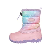 PLAYSHOES Škornji za v sneg Regenbogen modra/zelena/majnica/staro roza