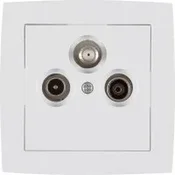 Elektromaterial-Lendava Vtičnica antenska sat.končna mikro bela
