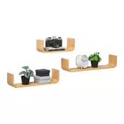 Bonnie Set Zidnih Polica 3/1 prirodna boja