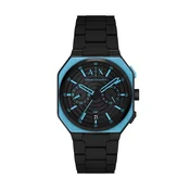 ARMANI EXCHANGE Analogna ura BASS azur/črna