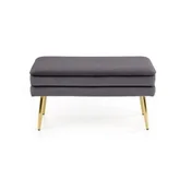 Halmar Tabure VELVA gray/gold (1p=1szt)