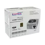 LC ?edinica za napa?anje, LC500-12 V2.31, 80 PLUS bronza, aktivni PFC, 1kPCIe, siva