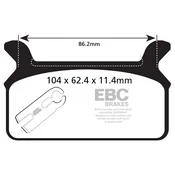 Klocki hamulcowe EBC FA201V V-PAD (kpl. na 1 tarcze)